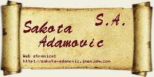 Šakota Adamović vizit kartica